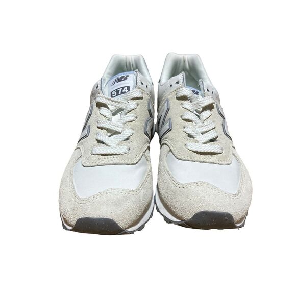 New Balance 574 Lifestyle Sneakers 8 Beige Tan Suede Classic Retro - Picture 3 of 9